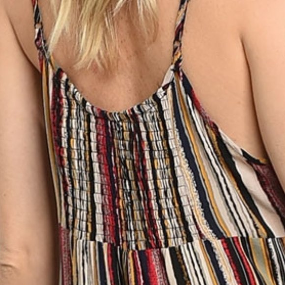 Stripe Cotton Maxi Dresses - Picture 4 of 7